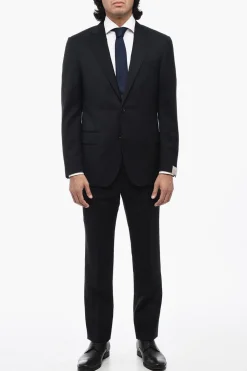 abito LEADER 2 bottoni in lana vergine due spacchi Con revers classico>Corneliani Discount