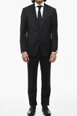 Sale abito LEADER 2 bottoni in lana vergine due spacchi Con revers classico Uomo Completi