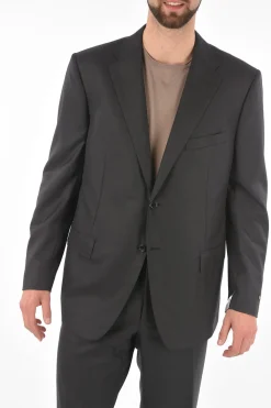 Abito MANTUA in Lana Vergine Extrafine Super 160'S con Tasche con Aletta>Corneliani Fashion