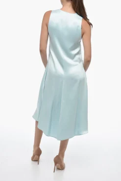 New Abito Midi SERENA in Satin con Scollo a V Donna Vestiti