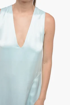 New Abito Midi SERENA in Satin con Scollo a V Donna Vestiti