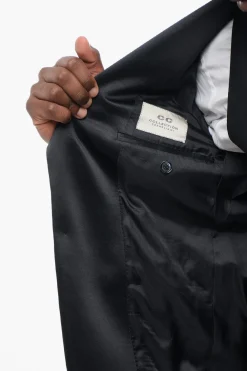 Outlet Abito Monopetto In Lana Con Revers In Satin Uomo Completi