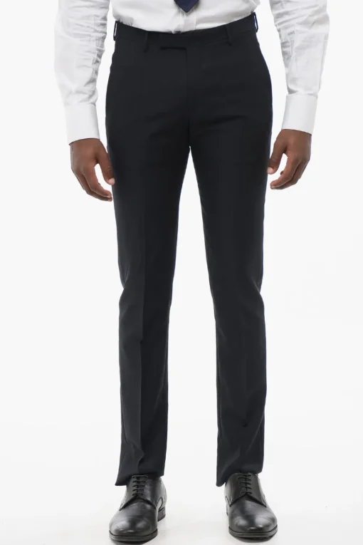 Outlet Abito Monopetto In Lana Con Revers In Satin Uomo Completi