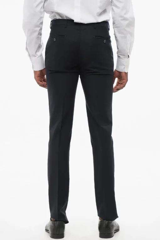 Outlet Abito Monopetto In Lana Con Revers In Satin Uomo Completi