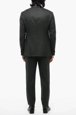 Discount Abito Monopetto in Tessuto Jacquard Uomo Completi