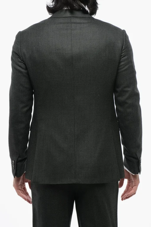 Discount Abito Monopetto in Tessuto Jacquard Uomo Completi