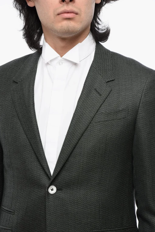 Discount Abito Monopetto in Tessuto Jacquard Uomo Completi