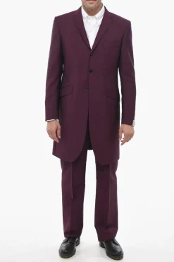Abito Redingote in Misto Lana con Rever Classico>Ozwald Boateng Outlet