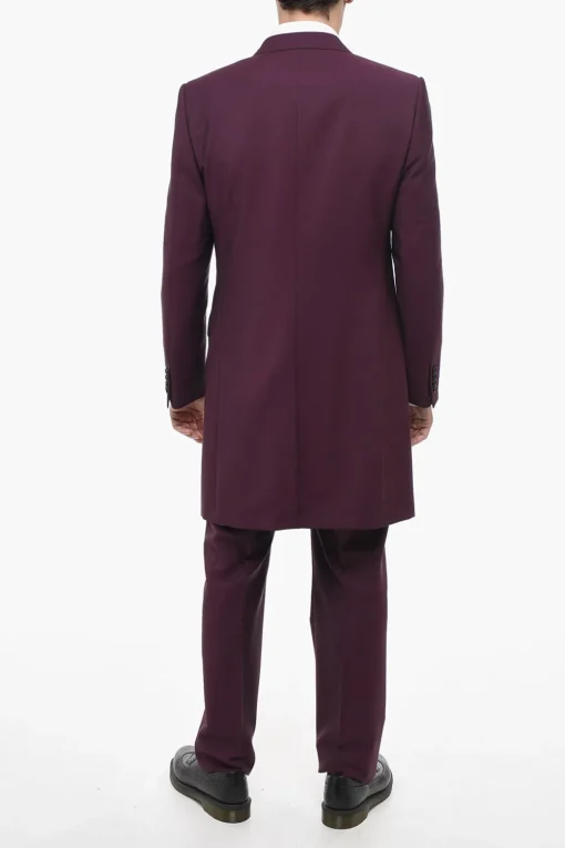Abito Redingote in Misto Lana con Rever Classico>Ozwald Boateng Outlet