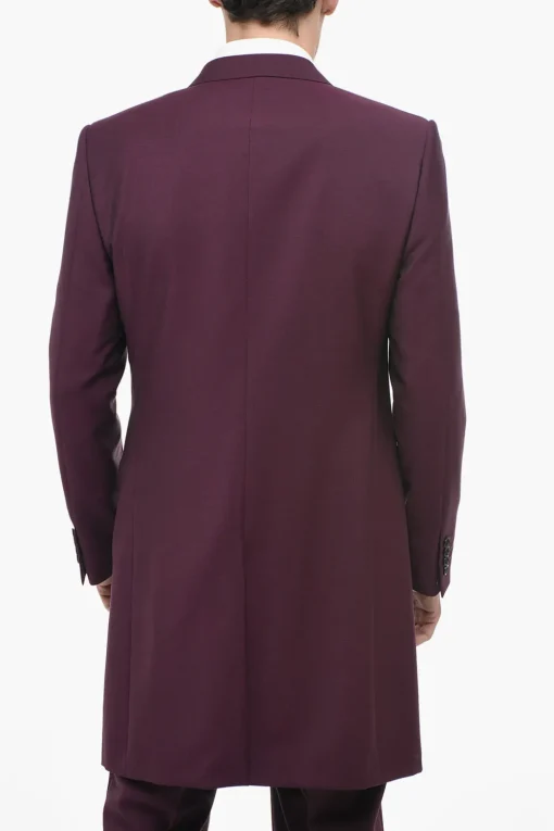 Abito Redingote in Misto Lana con Rever Classico>Ozwald Boateng Outlet
