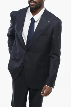 Fashion Abito Slim Fit in Misto Seta con Rever a Lancia Uomo Completi