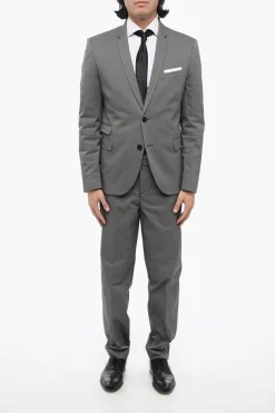 New Abito Slim Fit RUFFALO in Misto Cotone con Rever Classico Uomo Completi