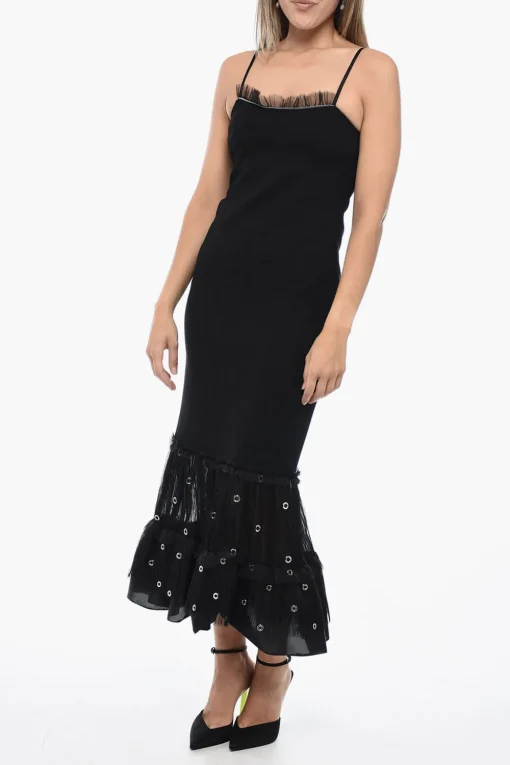 Abito Sottoveste con Orlo a Balze>Off-White New