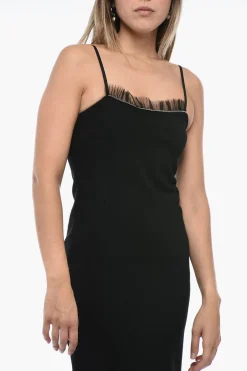 Abito Sottoveste con Orlo a Balze></noscript>Off-White New
