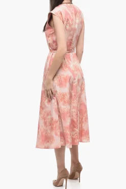 Online Abito Svasato in Seta Taffeta con Effetto Tie Dye Donna Vestiti