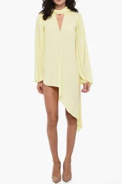 Outlet Abito Tie Neck con Design Asimmetrico Donna Vestiti