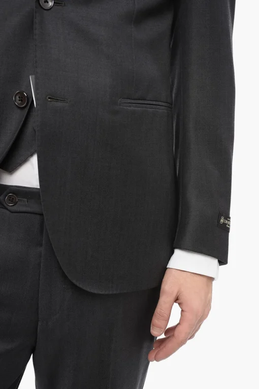 New Abito Tre Pezzi Con Gilet CERIM.ACADEMY Uno Spacco Revers a Lancia Uomo Completi