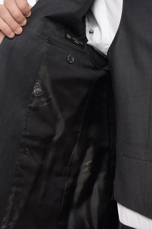 New Abito Tre Pezzi Con Gilet CERIM.ACADEMY Uno Spacco Revers a Lancia Uomo Completi