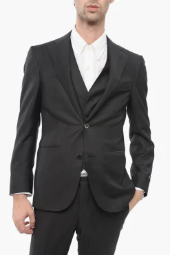 Clearance Abito Tre Pezzi Con Gilet CERIM.ACADEMY in Lana Vergine Uomo Completi