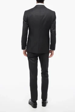 Clearance Abito Tre Pezzi Con Gilet CERIM.ACADEMY in Lana Vergine Uomo Completi