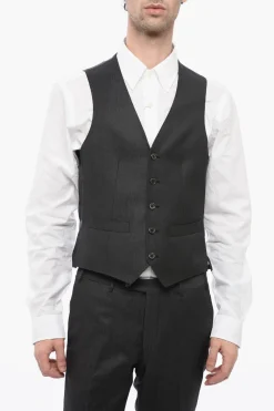 Clearance Abito Tre Pezzi Con Gilet CERIM.ACADEMY in Lana Vergine Uomo Completi