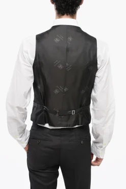 Clearance Abito Tre Pezzi Con Gilet CERIM.ACADEMY in Lana Vergine Uomo Completi