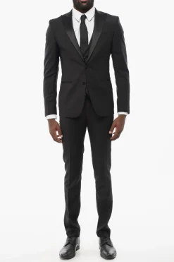 Abito Tre Pezzi con Rever a Lancia in Satin>Corneliani Hot
