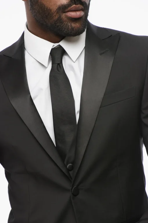 Abito Tre Pezzi con Rever a Lancia in Satin>Corneliani Hot