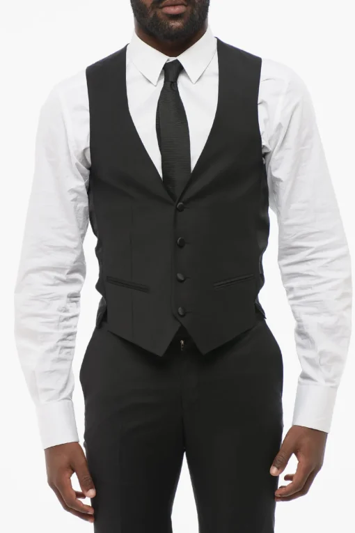 Abito Tre Pezzi con Rever a Lancia in Satin>Corneliani Hot