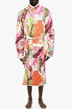Accappatoio in Cotone a Fantasia con Cintura>Dsquared2 Online