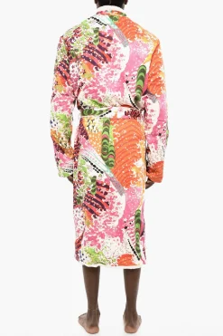 Accappatoio in Cotone a Fantasia con Cintura>Dsquared2 Online