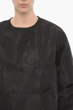 Online ADIDAS Felpa Girocollo Oversize Fit in Nylon Donna Felpe