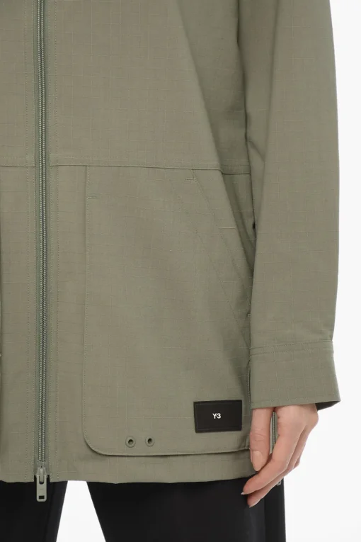 ADIDAS Giacca a Vento a Quadri Rip Stop>Y-3 by Yohji Yamamoto New