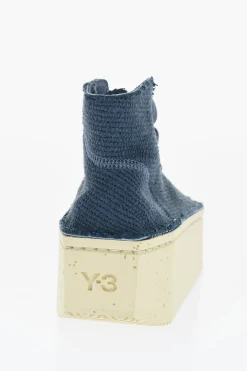 New ADIDAS Sneakers Alte Y-3 KYASU HI in Pelle con Suola Platform 5cm Donna Sneaker