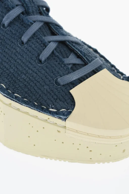 New ADIDAS Sneakers Alte Y-3 KYASU HI in Pelle con Suola Platform 5cm Donna Sneaker