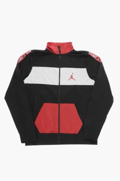 AIR JORDAN Felpa con Chiusura Zip e Banda Logata a Contrasto>Nike KIDS Outlet