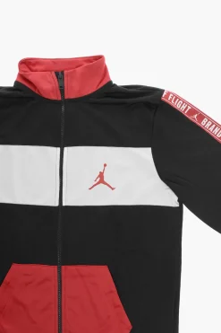 AIR JORDAN Felpa con Chiusura Zip e Banda Logata a Contrasto>Nike KIDS Outlet