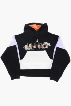 AIR JORDAN Felpa con Logo Floreale e Cappuccio>Nike KIDS New