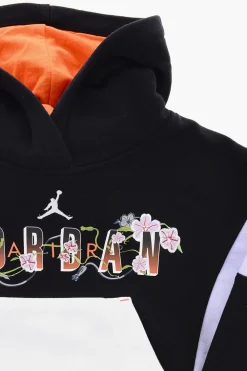 AIR JORDAN Felpa con Logo Floreale e Cappuccio>Nike KIDS New