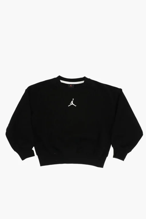 Best AIR JORDAN Felpa Girocollo in Tinta Unita con Ricamo Abbigliamento