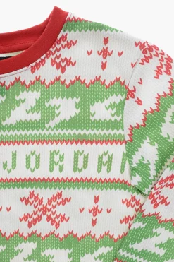 Hot AIR JORDAN Felpa Girocollo JUMPMAN HOLIDAY in Cotone Garzato Bambino Abbigliamento