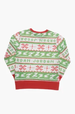 Hot AIR JORDAN Felpa Girocollo JUMPMAN HOLIDAY in Cotone Garzato Bambino Abbigliamento