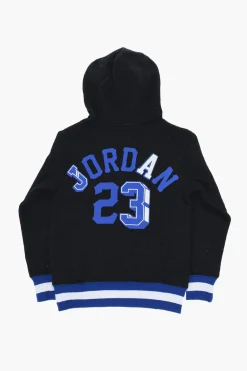 AIR JORDAN Felpa Hoodie COURT OF LEGENDS in Misto Cotone Felpato con Ricami></noscript>Nike KIDS New