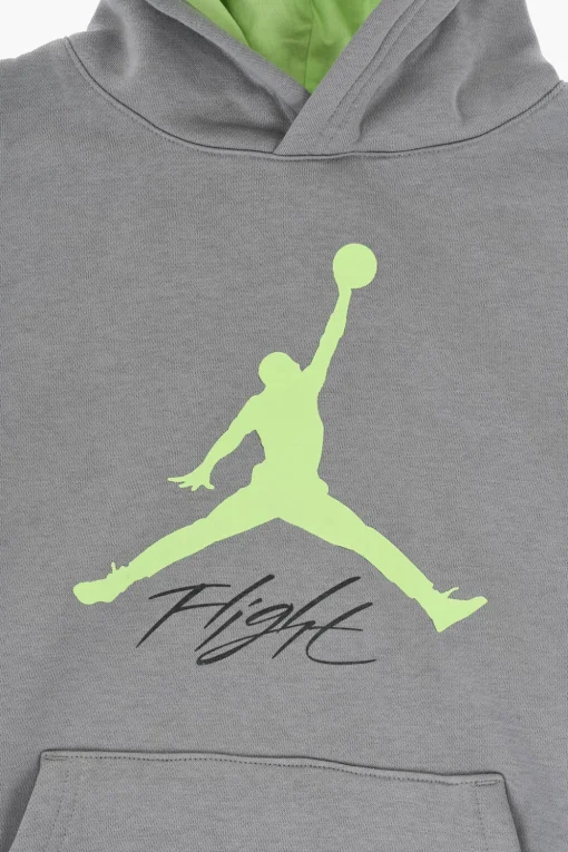 Outlet AIR JORDAN Felpa Hoodie BASELINE in Cotone Felpato con Stampa a Conrasto Bambino Abbigliamento|Abbigliamento