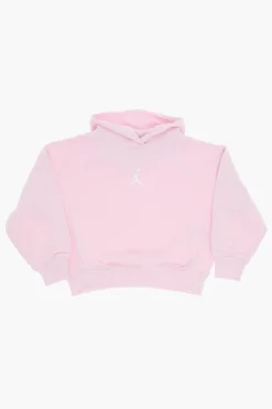 Online AIR JORDAN Felpa Hoodie in Tinta Unita con Logo Ricamato Abbigliamento