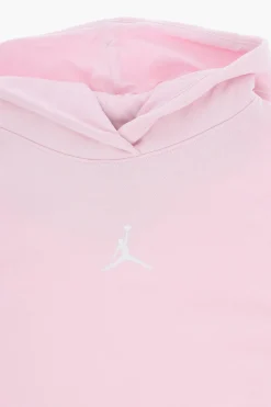 Online AIR JORDAN Felpa Hoodie in Tinta Unita con Logo Ricamato Abbigliamento