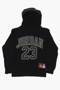 Sale AIR JORDAN Felpa Hoodie in misto Cotone Felpato con Logo in Rilievo Bambino Abbigliamento