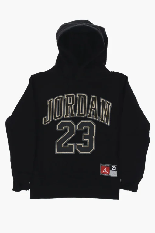 Sale AIR JORDAN Felpa Hoodie in misto Cotone Felpato con Logo in Rilievo Bambino Abbigliamento