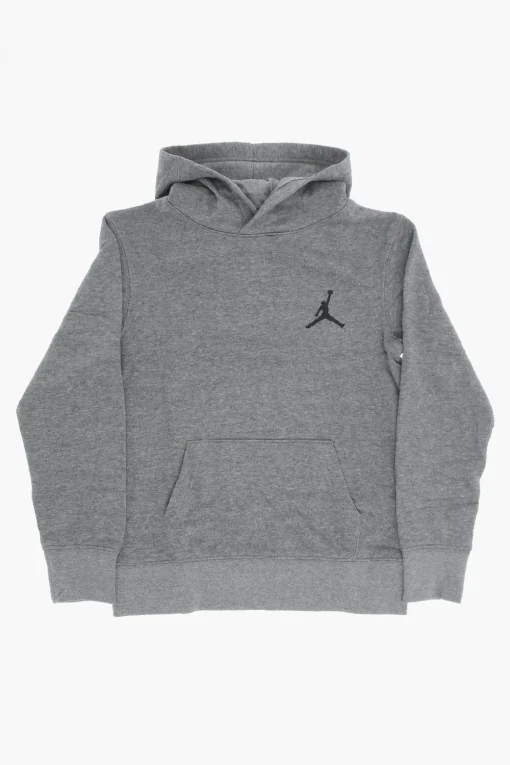 AIR JORDAN Felpa Hoodie in Misto Cotone Garzato con Logo Ricamato>Nike KIDS New