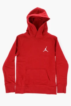 Online AIR JORDAN Felpa Hoodie in Tinta Unita con Logo a Contrasto Bambino Abbigliamento